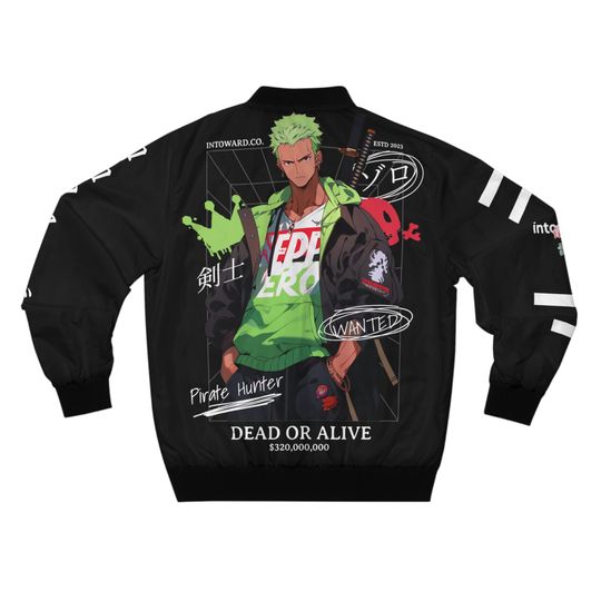 Men's "Pirate" Vintage Bomber Jacket | Streetwear Anime Jacket | Harajuku Clothing | Manga Aesthetic | Tokyo Fashion