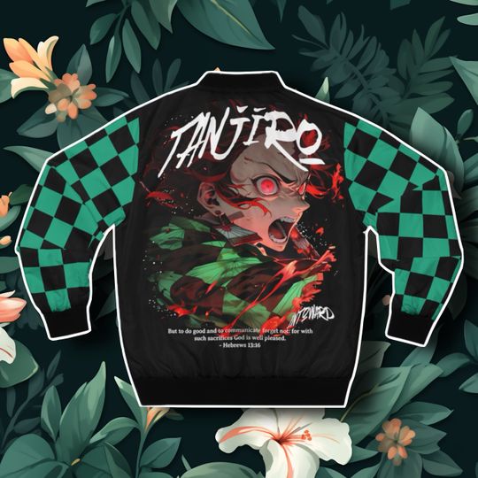 Men's "Arise" Bomber Jacket | Streetwear Anime Jacket | Harajuku Clothing | Vintage Manga Aesthetic | Tokyo Fashion