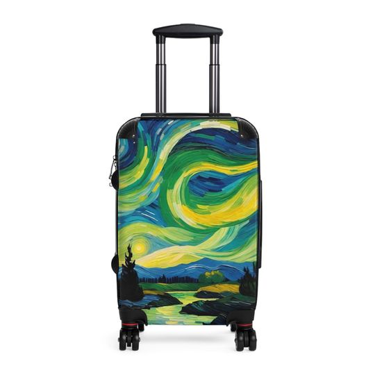 Suitcase -Northern Lights Starry Night