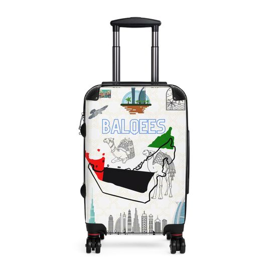 DUBAI - Gift for him, Gift for Her - Personalized suitcase for Women men - Birthday, Wedding, unique gift idea, custom gift