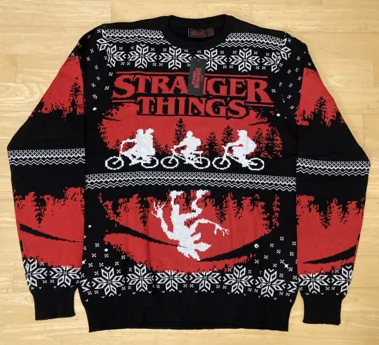 2XL 46" inch chest Stranger Things Ugly Christmas Jumper Sweater Xmas Netflix