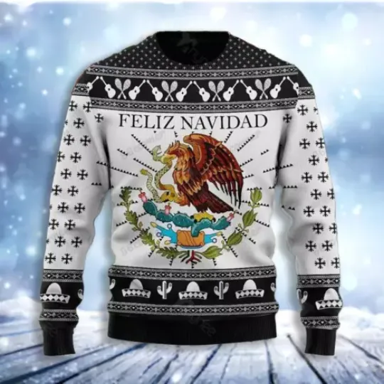 Feliz Navidad Ugly Christmas Sweater (AOP) SIze S-5XL