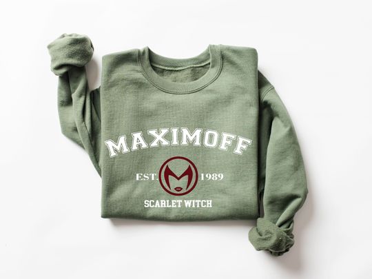 Maximoff scarlet witch Sweater Maximoff Est 1989 Sweatshirt, Maximoff 1989 Hoodie, Vintage Scarlet Witch Sweater,Maximoff Shrt,Gft For Her