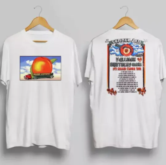 Allman Brothers EAT A PEACH 73 Summer Tour Tee T-shirt