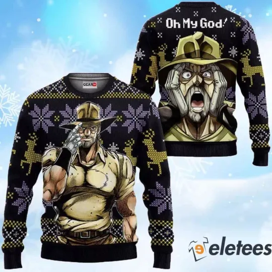 Joseph Joestar OMG Ugly Christmas Sweater 4L2KRUXN