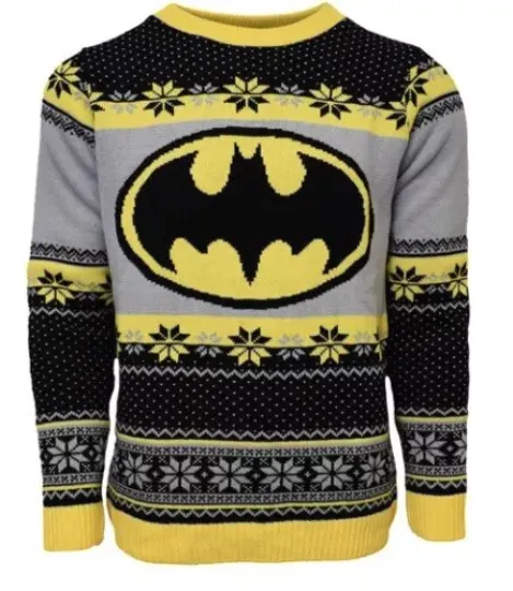 Small (UK) Batman Ugly Christmas Xmas Jumper / Sweater by Numskull - Gotham City