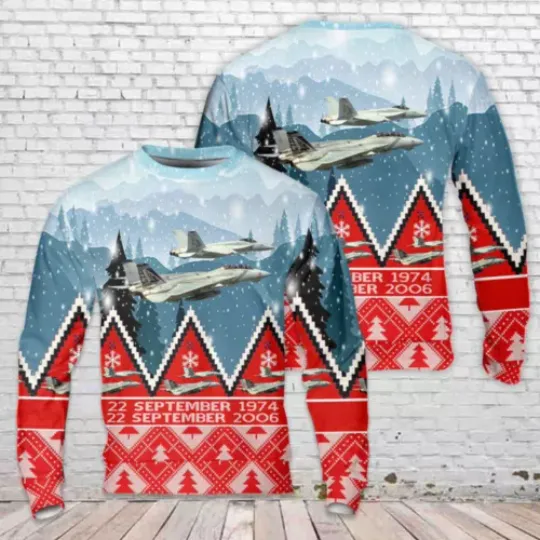 US Navy Grumman F-14 Tomcat Ugly Christmas Sweater Gift For Christmas Day Men's