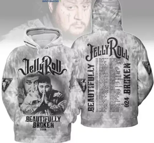Jelly Roll The Beautifully Broken Tour 2024 Hoodie
