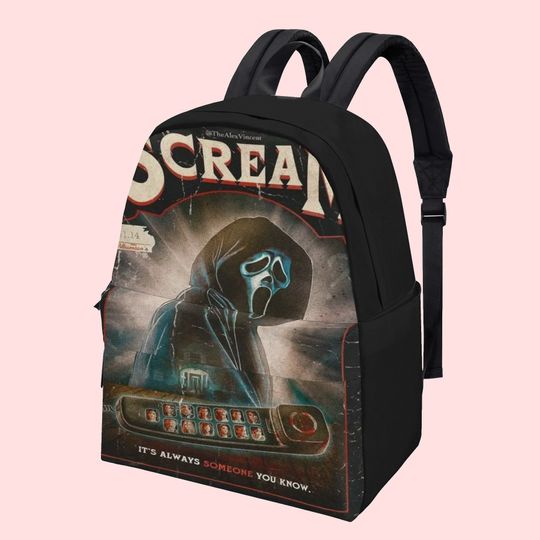 Halloween Backpack, Scream Horror School Backpack, Horror Movie Bag, Boo Pumskin Backpack, Back To School bag, Souvenir for Students