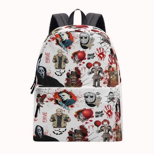 Halloween Backpack, Halloween School Backpack, Horror Movie Bag, Movie Backpack, Back To School bag, School Gift, Souvenir for Students