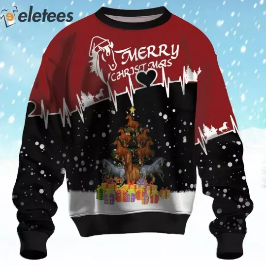 Horse Merry Christmas Ugly Sweater GWKVQ8AU