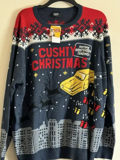 Only Fools And Horses Christmas Jumper Cushty Del Boy Millionaire Ugly 3XL XXXL