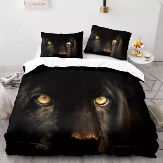 Cheetah Panther Leopard Animals Duvet Cover Quilt Cover Pillowcase Bedding Set