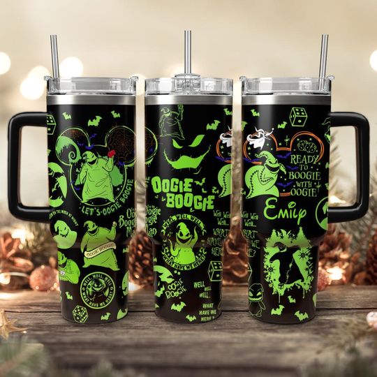 Oogie Boogie Nightmare Before Christmas 40oz Tumbler, Personalized Drinkware Tumbler, Disneyland Vacation, Disney Halloween Tumbler