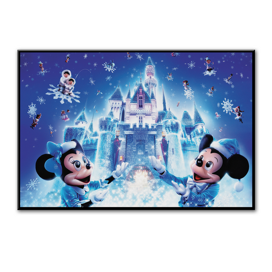 Disney Christmas Castle Minnie And Mickey Mouse Poster