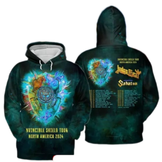 Invincible Shield Tour 2024 North America Judas Priest Hoodie