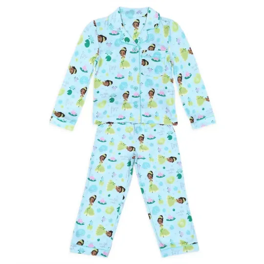 New Disney store Tiana Pajama Set Girls Princess and The Frog many sizes