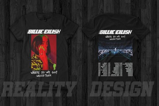 Billie Eilish Where Do We Go  World Tour Merch T Shirt