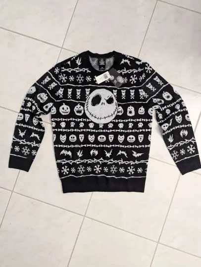 NWT The Nightmare Before Christmas Hot topic Halloween Ugly Sweater