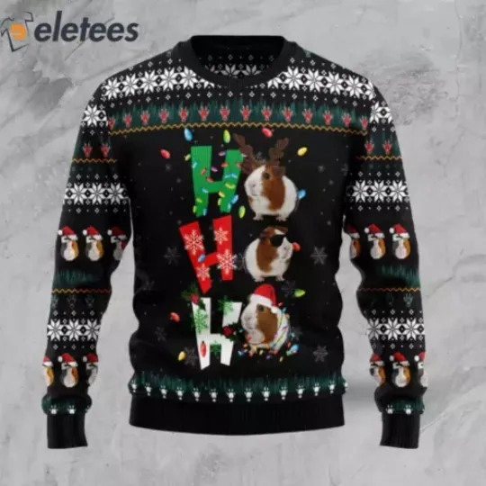 Hohoho Guinea Pig Ugly Christmas Sweater AT43N2F8