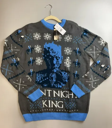 Game of Thrones Ugly Christmas Sweater Silent Night King NWT Size L
