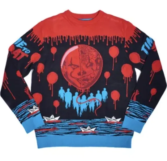 Small (UK) IT Pennywise Balloon Christmas Xmas jumper / sweater by Numskull
