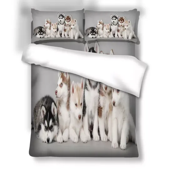 Milk Dog Quilt Cover Pillowcase Twin Full King Queen Color Comfort Bedding Set