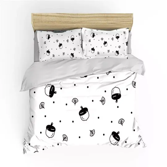 Cute Animal Squirrel 4 Quilt Duvet Cover Set Pillowcase Bedroom Decor Single