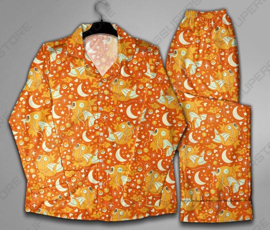 Magikarp Pajamas Turn Round Neck Pajamas Set Shiny Magikarp Family Pajamas Anime Pajamas Set Gift