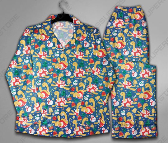 Shuckle Pajamas Turn Round Neck Pajamas Family Pajamas Set Christmas Shuckle Anime Pajamas Gift
