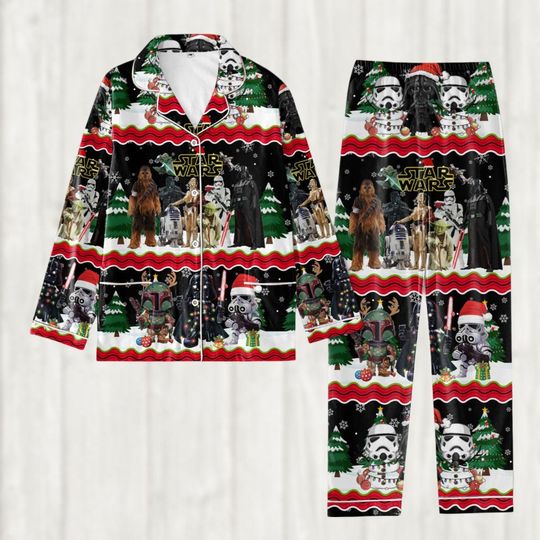 Star War Christmas Pajamas, Star War Xmas Pajamas, Darth Vader Pjs Christmas, Disney Holiday Pajamas, Christmas Vacation
