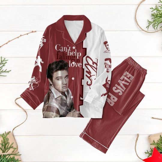 Elvis Presley Christmas Pajamas, Elvis King Pajamas Set, Elvis Holiday Pajamas, King Of Rock And Roll Shirt, Elvis Memories Pajamas