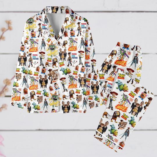 Toy Story Characters Pajamas Set, Woody Buzz Lightyear Christmas Pajamas, Disney Trip Holiday Pajamas, Long Sleeve Pyjamas, Woody Pjs