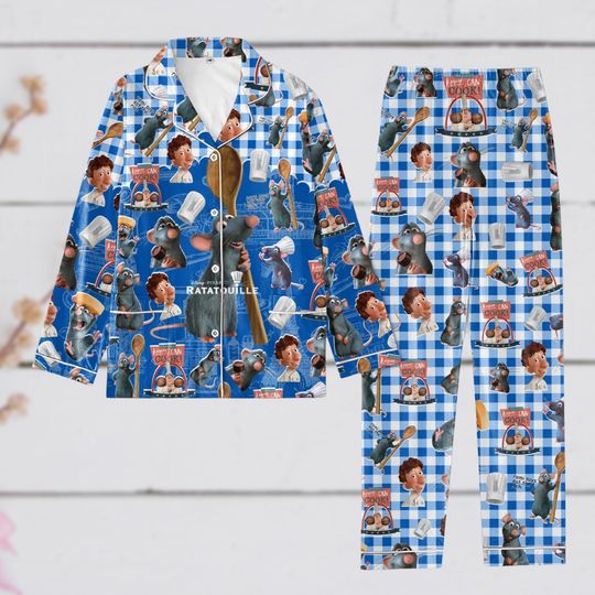 Ratatouille Pajamas Set, Little Chef Remy Pajamas, Disney Pixar Movie Holiday Pajamas, Pajamas For Party, Ratatouille Pjs,Pajamas Pants