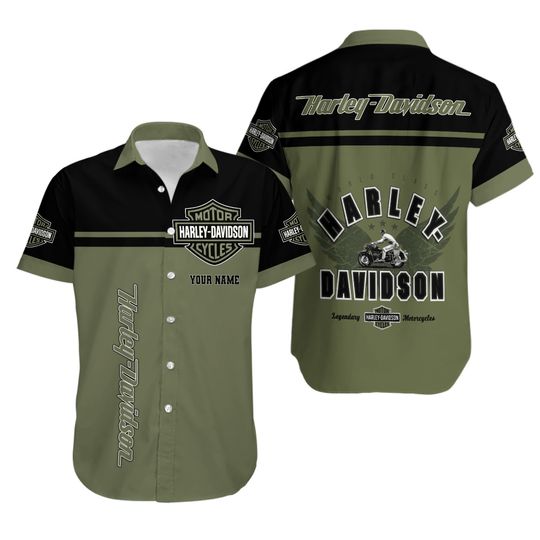 Discover Personalized Harley Racing Casual Davidson Shirt, Harley Button Down Davidson