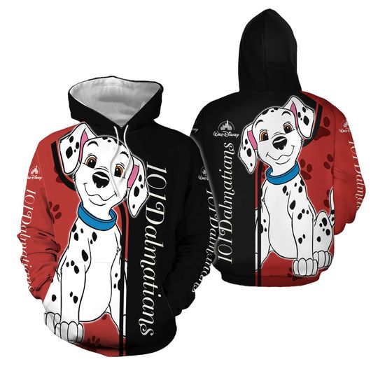 Dalmatian Hoodie, Dalmatian Disney Sweatshirt, Cartoon Shirt, Cruella Deville