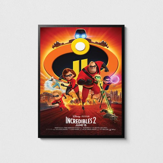 THE INCREDIBLES 2 Movie Poster Disney