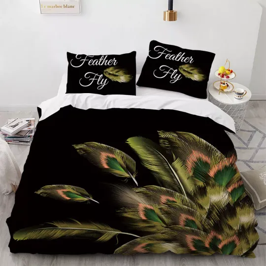 Feather Still Fly Quilt Cover Pillowcase King Queen Color Comfort Bedding Set