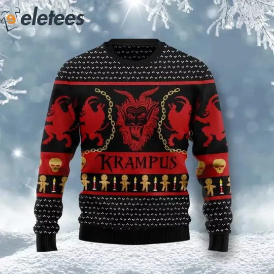 Krampus Christmas Red Ugly Sweater N35TY1KE