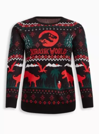 TORRID Jurassic Park Christmas 'Ugly' Sweater NWT Size 0 (12)