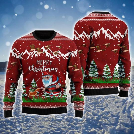Duck Hunting Merry Christmas Urly Christmas Sweater, Christmas Sweater For Men & Women - Perfect Gift For Christmas, Hunting Lovers, Hunters