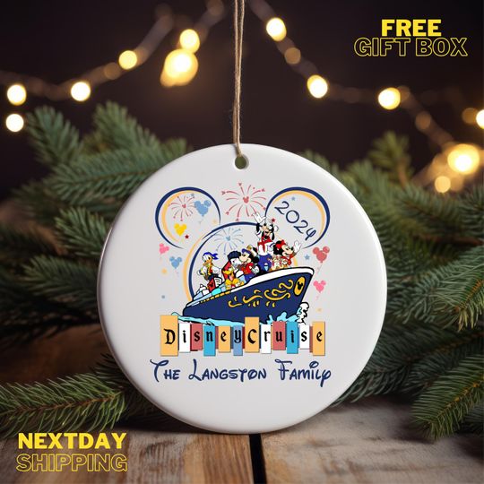 Custom Disney Ornaments, Disney Cruise 2024 Ornaments, Disney Fish Extender Gift, Disney Christmas Ornaments, Disneyland Ornaments