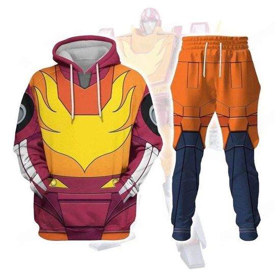 Halloween Transformers Hot Rodimus Cosplay Hoodies Jogger, Transformers Costume 3D Hoodie, Autobot Cosplay Tshirt, Gift For Him