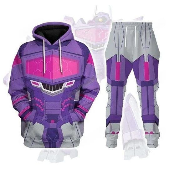 Transformers Shockwave Costume Hoodies And Jogger, Transformers Robot Cosplay 3D Hoodies, Autobot Tshirt Pants,  Transformers Outfit