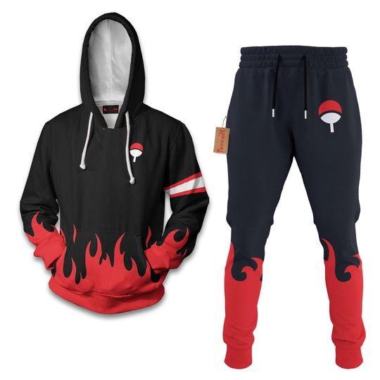 Uchiha Hoodie And Jogger Set Anime Clothes
