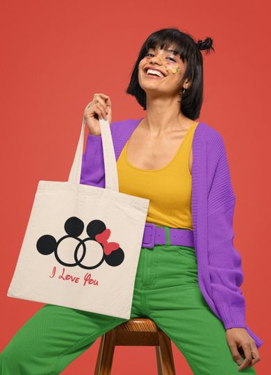 Custom Disney Tote Bag, Disney Couple Tote Bag, Disney Bag, Disneyland Tote Bag , Disney Trip 2024 Tote Bag, Disney Bride Tote Bag