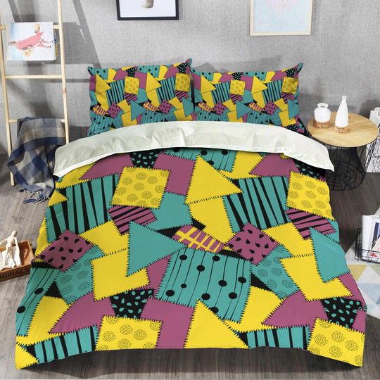 Halloween Nightmare Before Christmas Bedding Set, Horror Movie Duvet Cover, Halloween Bed Decoration, Sally Bed Set, Housewarming Gift