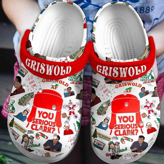 Griswold You Serious Clark Clogs, National Lampoons Christmas Vacation Sandals, Griswold Family Merch, Christmas Tree Farm Shoes