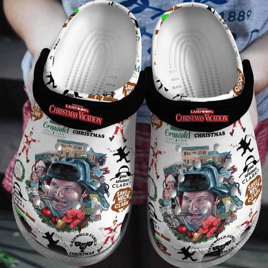 National Lampoon Christmas Clogs, Griswold Tree Farm Sandals, Clark Griswold Slippers, Santa Claus Casual Shoes, Movie Xmas Sneakers