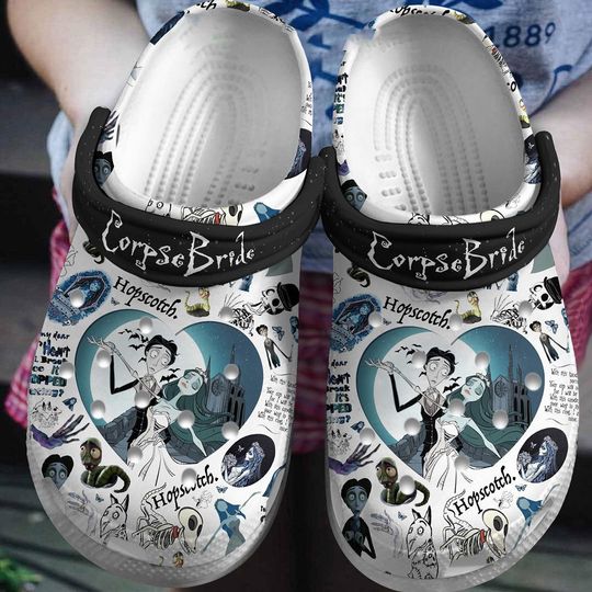Corpse Bride Halloween Clogs, Corpse Emily Moonlight Sandals, Horror Character Slippers, Scary Movie Sneakers Couple
